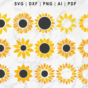 Zonnebloem Svg, Png, Dxf, Ai, Pdf-bestand