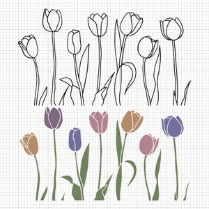 Tulip Svg Png Pdf Ai Dxf File Download