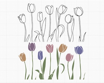 Tulip Svg Png Pdf Ai Dxf File Download