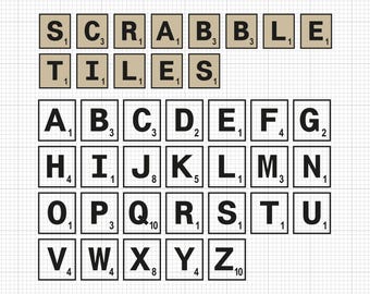 Scrabbletegels Svg Png Ai Pdf Dxf-bestand downloaden