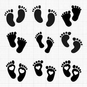 Baby Feet Svg Png Ai Pdf Dxf File Download