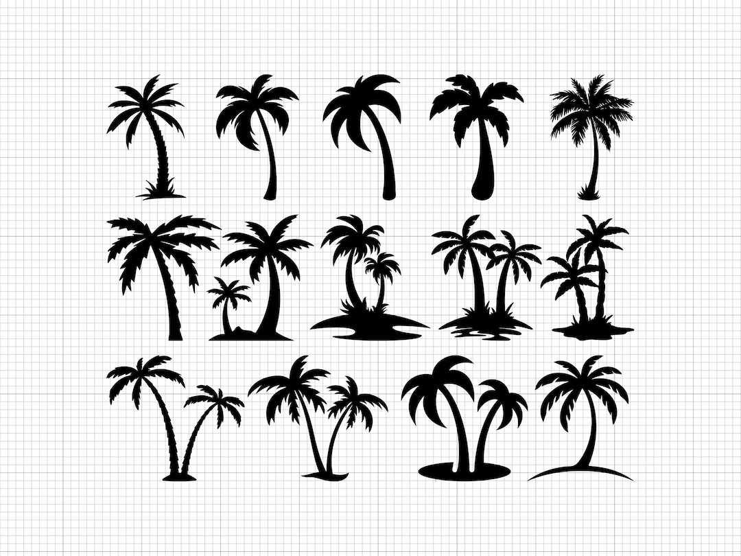 Palm Tree Svg Png Pdf Ai Dxf File Download - Etsy Israel