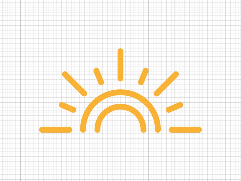 Sun Rise Dxf Sunrise Svg Png Pdf Ai Dxf File Download - Etsy