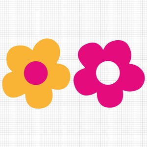 Retro Flower Svg Png Pdf Ai Dxf File Download