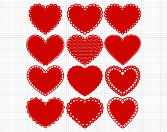 Doily Heart Svg Png Pdf Ai Dxf File Download