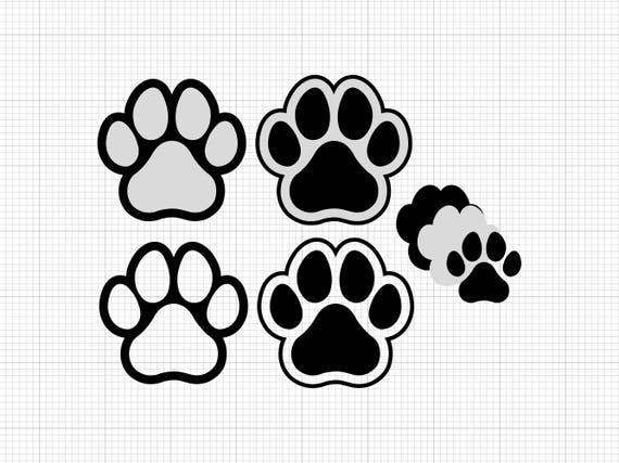 Dog Paw Svg Png Ai Pdf Dxf Layered File Download