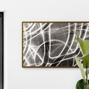 Black and White Abstract Photo, Zen Photograph, 3 Dimensional Light, Abstract Expressionism, Unique Photograph, ICM