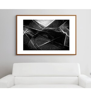 Black and White Abstract Photo, Zen Photograph, 3 Dimensional Light, Abstract Expressionism, Unique Photograph, ICM