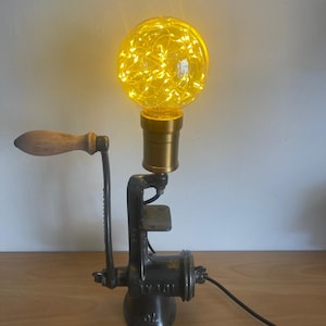 chopper lamp with gold socket