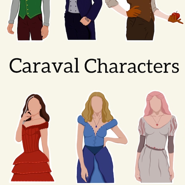 Caraval Goodreads Stickers, PDF Stickers, Stephanie Garber Books, Digital Download Stickers,