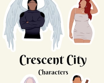 Crescent City Fanart Characters Digital Stickers for GoodNotes, Digital Art, Procreate drawing, GoodNotes Sticker, Digital Download