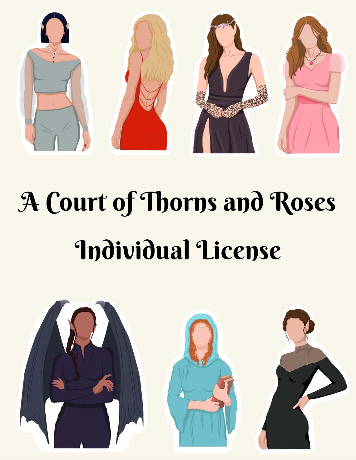 Acotar Digital Stickers for Personal Use, Acotar Merch, A Court of ...