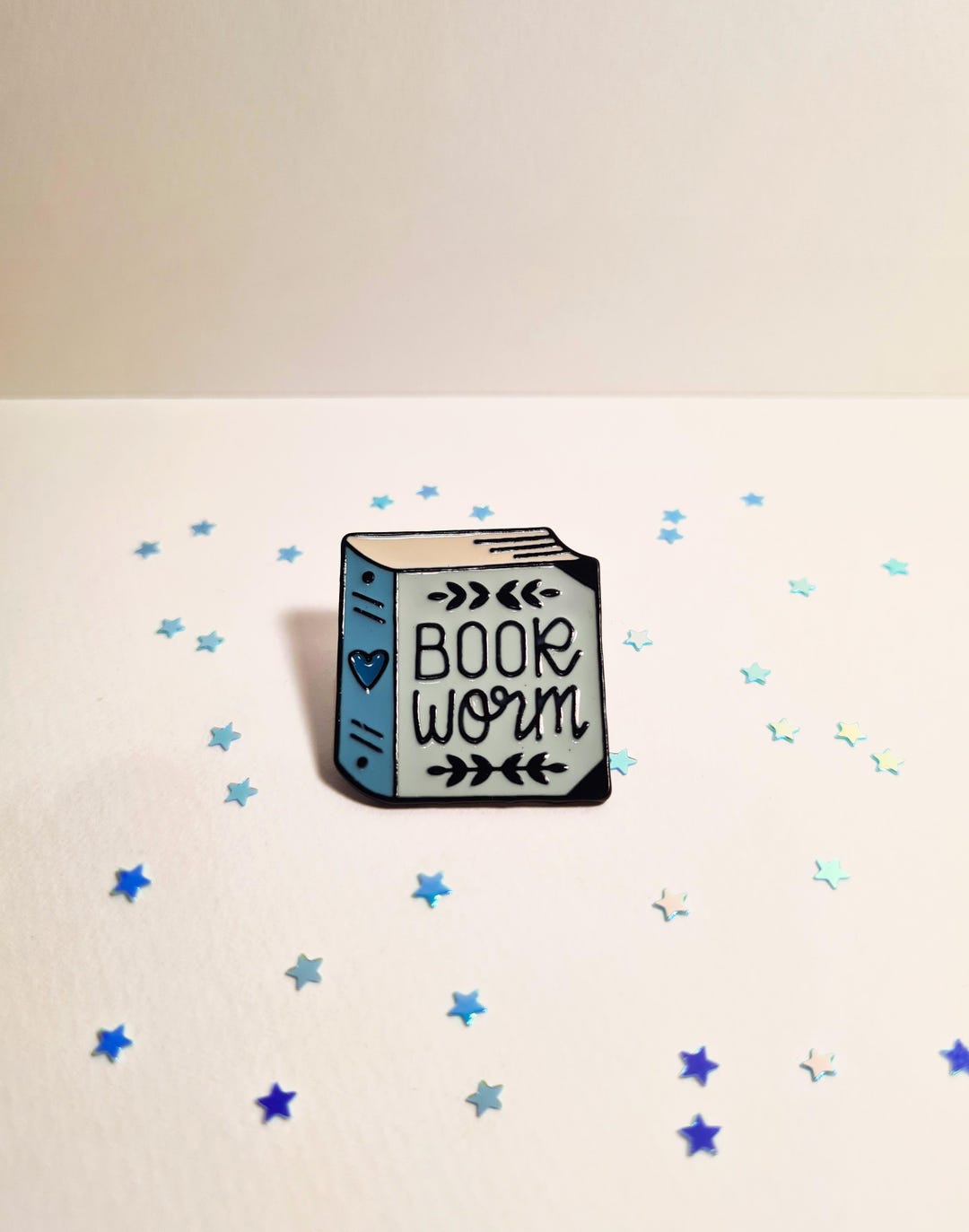 Bookworm Enamel Pin, Cute Book Lover Gift, Reading Lapel Pin ...