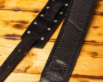 MARINA Genuine leather guitar and bass strap