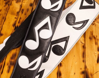 Nachbildung von Stevie Ray Vaughan – Gitarren- und Bassgurt aus echtem Leder