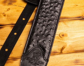 RICCARDO Genuine leather guitar and bass strap