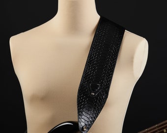 EVERGLADES Genuine leather guitar and bass strap