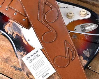 SRV Vintage Ledergitarrengurt – Handgefertigter Ledergurt – Inspiriert von Stevie Ray Vaughan – Blues-Rock-Stil – Handgefertigt in Italien