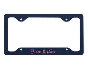 QV  Metal license plate frame