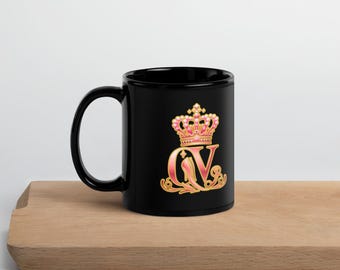 QV Black Glossy Mug