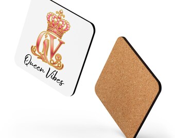 QV Cork-back coaster