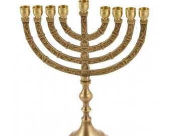 Menorah 9-Branch For Hanukah, Jewish Candle Holder, High Quality Menorah Kosher Made In Israel. Judaica gift.