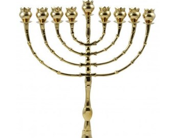 Menorah 9-Branch For Hanukah, Jewish Candle Holder, High Quality Menorah Kosher Made In Israel. Judaica gift.