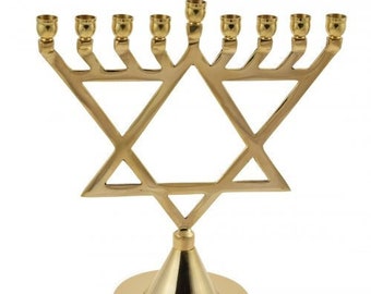 Menorah 9-Branch For Hanukah, Jewish Candle Holder, High Quality Menorah Kosher Made In Israel. Judaica gift.