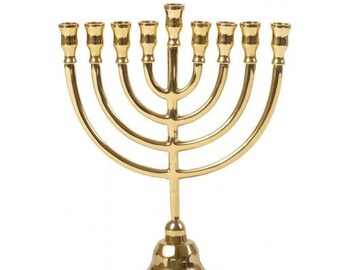 Menorah 9-Branch For Hanukah, Jewish Candle Holder, High Quality Menorah Kosher Made In Israel. Judaica gift.