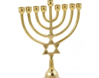 Menorah 9-Branch For Hanukah, Jewish Candle Holder, High Quality Menorah Kosher Made In Israel. Judaica gift.