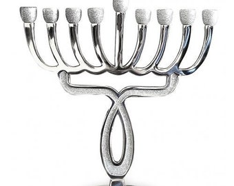 Menorah 9-Branch For Hanukah, Jewish Candle Holder, High Quality Menorah Kosher Made In Israel. Judaica gift.