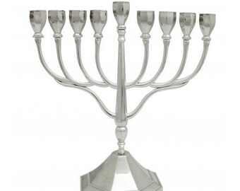 Menorah 9-Branch For Hanukah, Jewish Candle Holder, High Quality Menorah Kosher Made In Israel. Judaica gift.