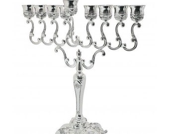 Menorah 9-Branch For Hanukah, Jewish Candle Holder, High Quality Menorah Kosher Made In Israel. Judaica gift.