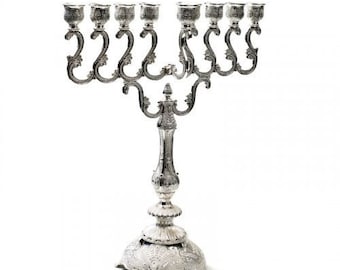 Menorah 9-Branch For Hanukah, Jewish Candle Holder, High Quality Menorah Kosher Made In Israel. Judaica gift.