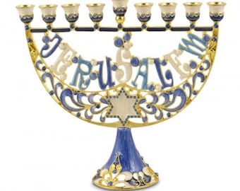 Menorah 9-Branch For Hanukah, Jewish Candle Holder, High Quality Menorah Kosher Made In Israel. Judaica gift.