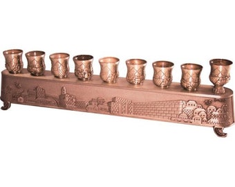 Menorah 9-Branch For Hanukah, Jewish Candle Holder, High Quality Menorah Kosher Made In Israel. Judaica gift.