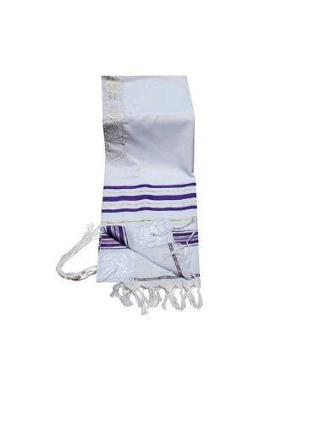 Jüdischer Tallit Gebetsschal Blau/Gold - Koscher, 140x199cm, Aus Israel