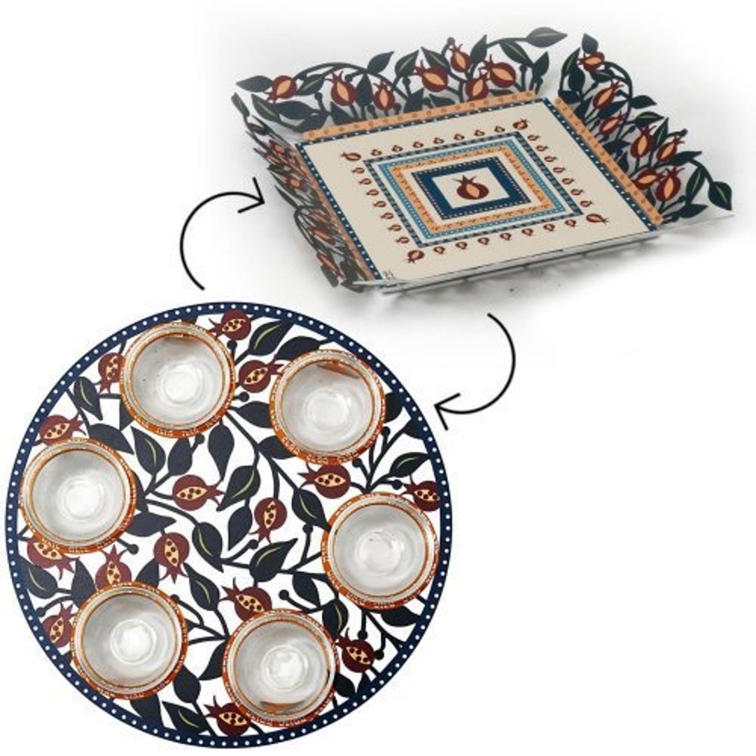 Pesach Seder Plate and Matzah Tray ,seder Table Décor, Passover Gift