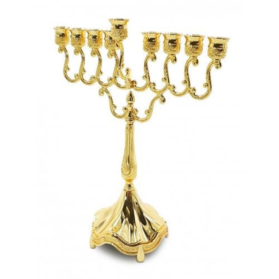 Menorah Hanoukka De Jérusalem Faite Main | Bougeoir Pour La Menorah De