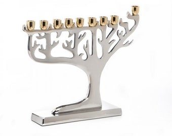 Menorah 9-Branch For Hanukah, Jewish Candle Holder, High Quality Menorah Kosher Made In Israel. Judaica gift.