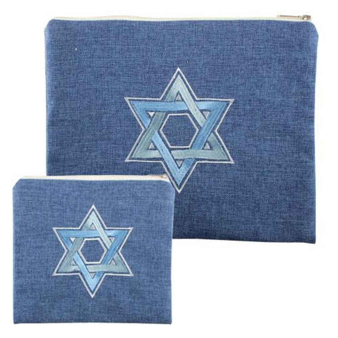 Tallit Prayer Shawl Jewish Gold Blue Made in Israel with Bag Gift Talit  Tallits