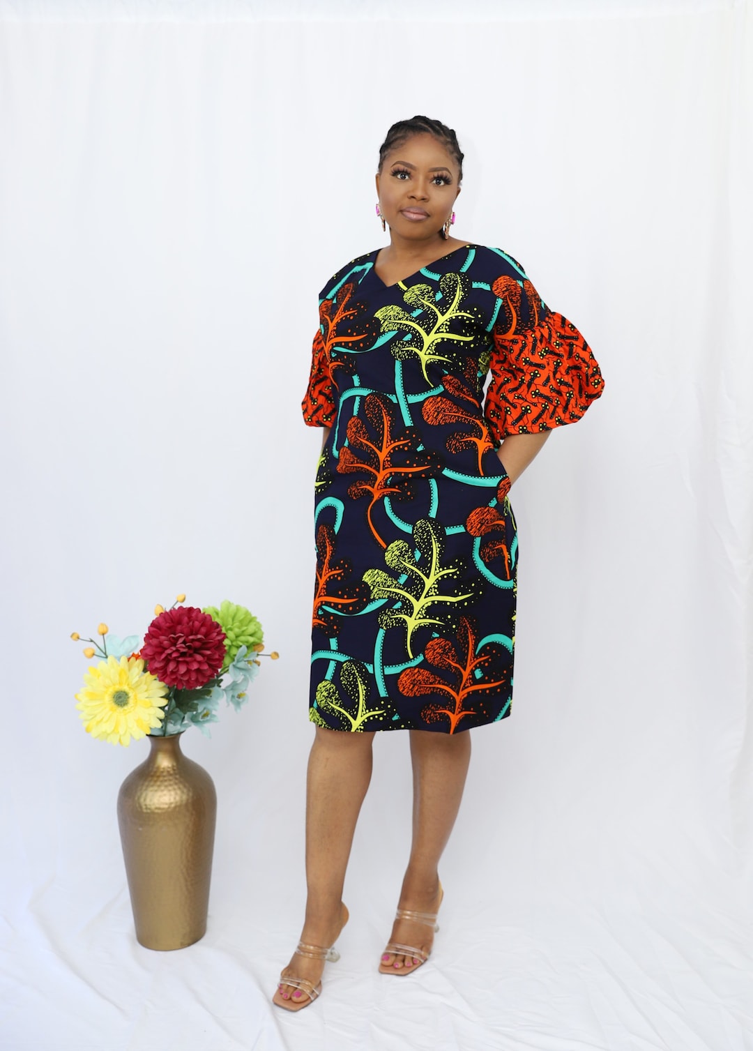 OLA Organic Cotton Midi Dress In Black