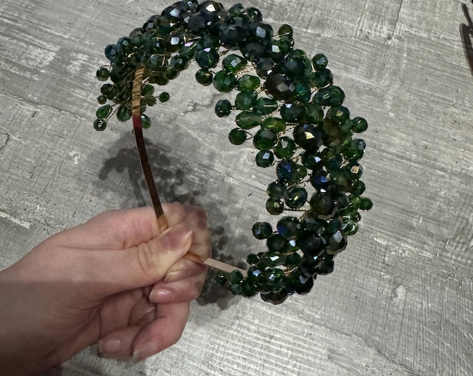Emerald Swirl Embroidered Headband main image 0
