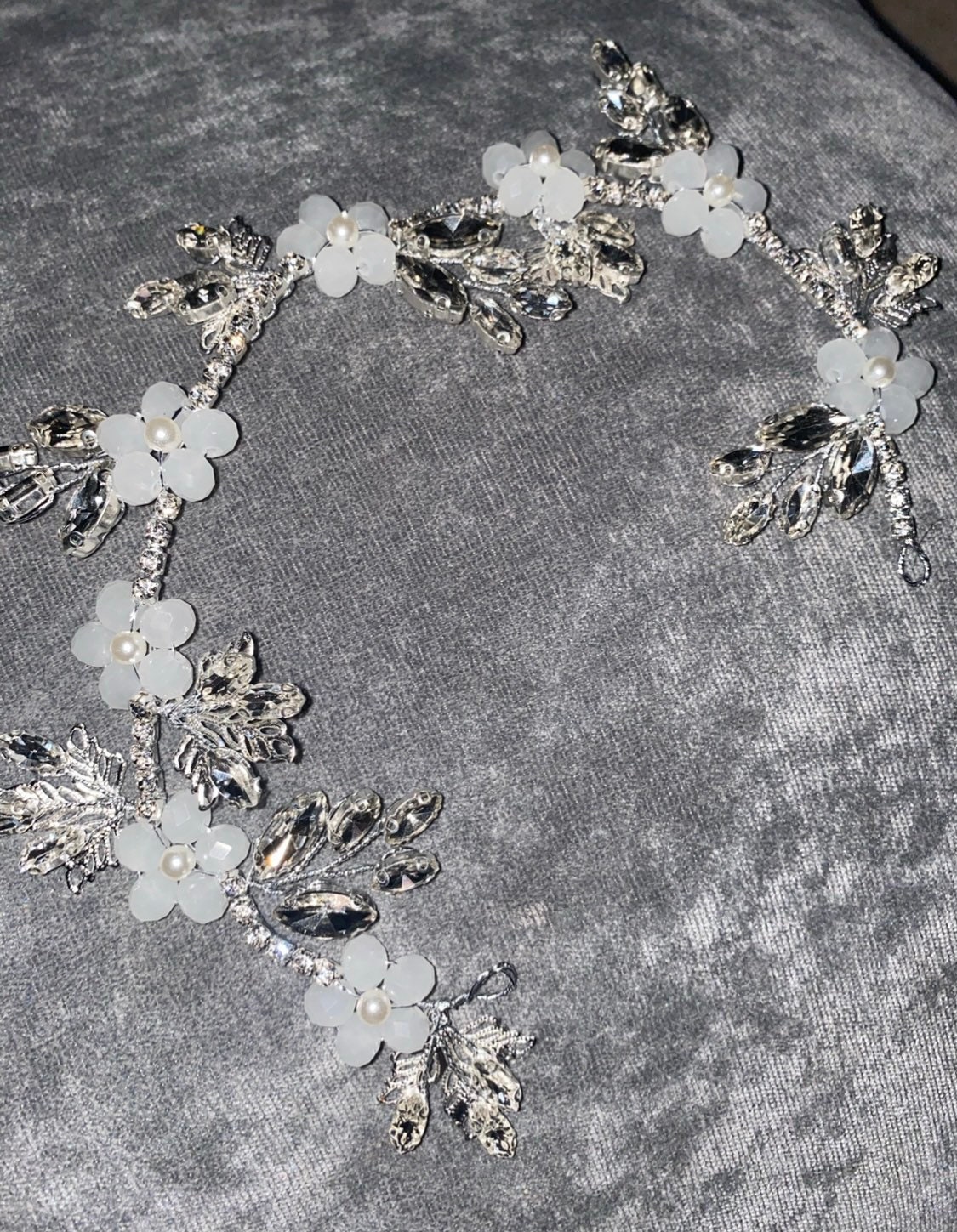 Silver Flower Hair Vine - Etsy