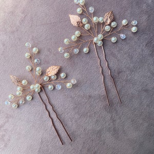 Rose gold hair pins