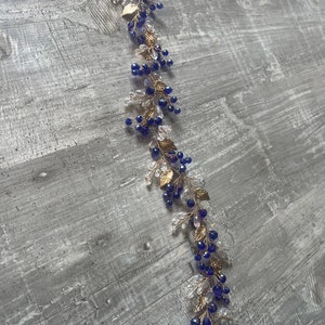 Enredadera para el cabello azul y dorado