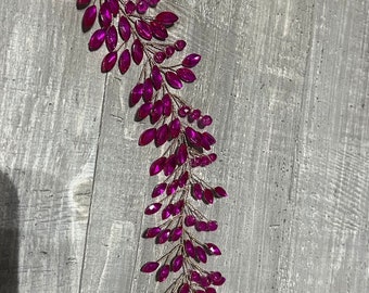 Fuchsia pink hair vine