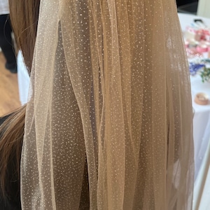 Wedding veil - 75cm - Champagne