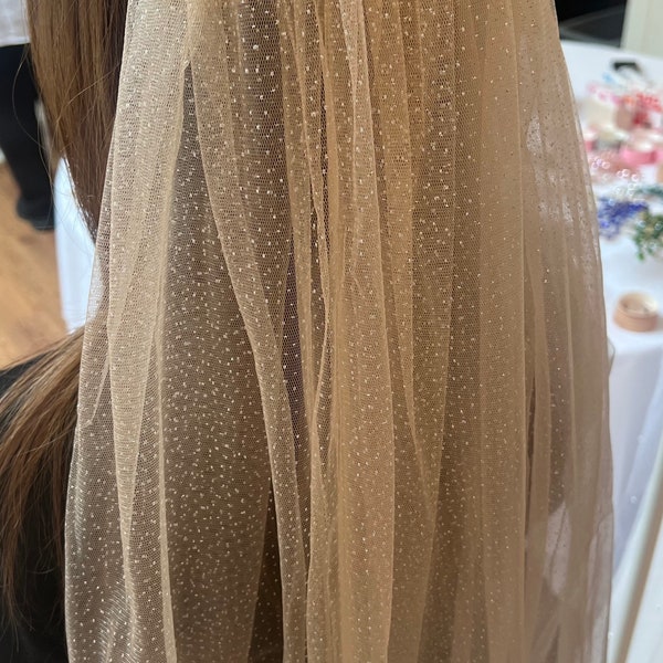 Wedding veil - 75cm - Champagne