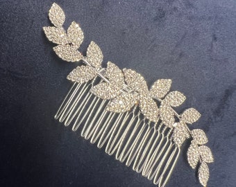 Silver sparkly hair comb